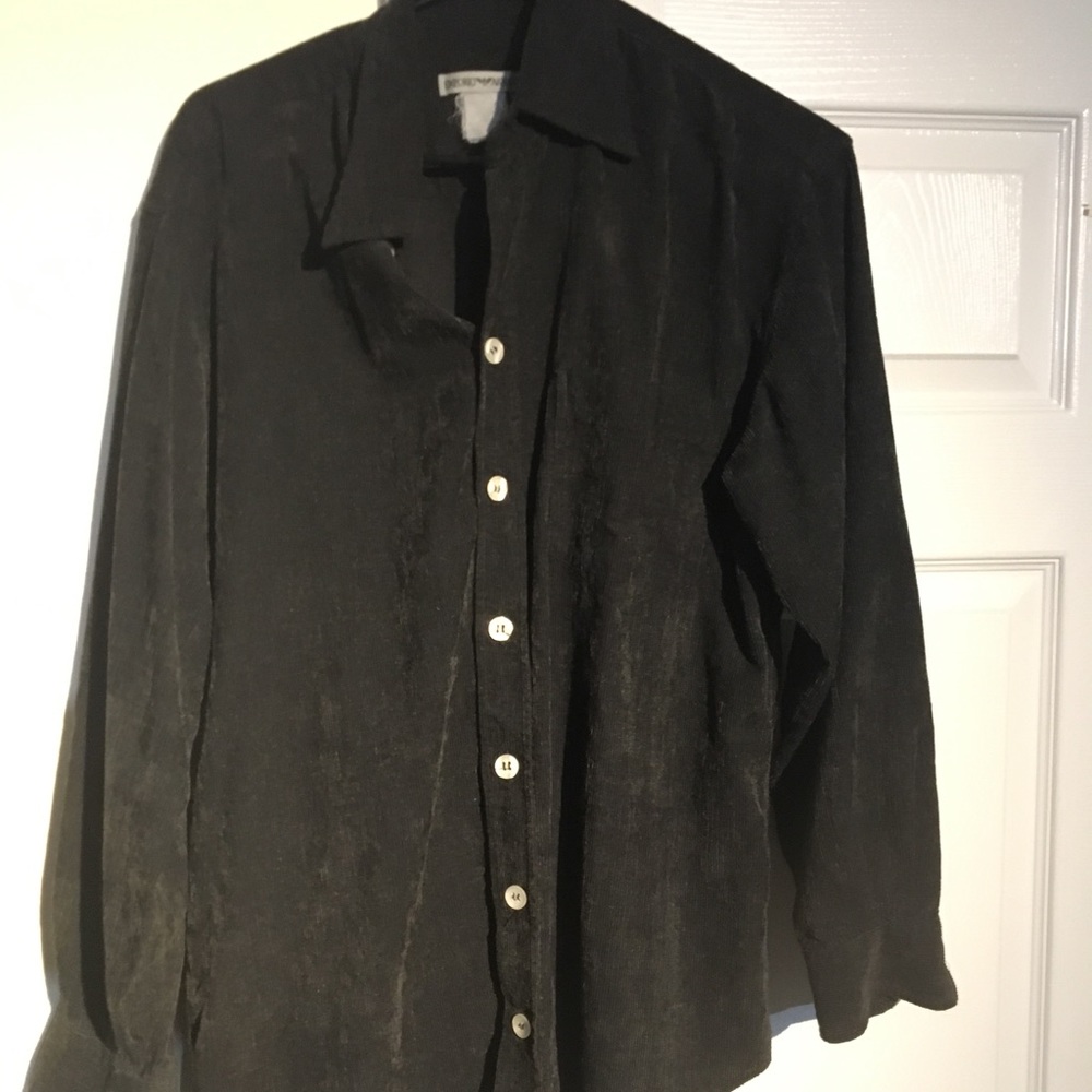Armani light corduroy button up